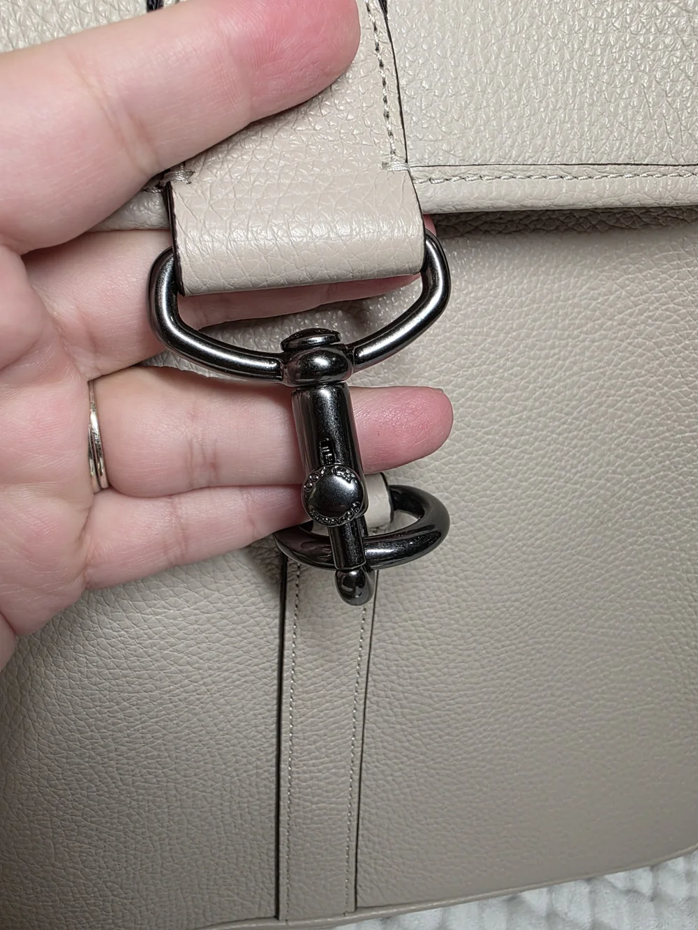 Coach Blaine Leather Laptop Backpack with Black Strap